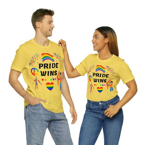 Pride Wins T Shirt Lgbtqi Month Parade Shirt Supporting Etsy