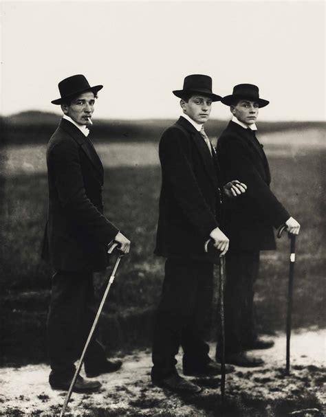 August Sander 1876 1964 Three Young Farmers On Their Way To A Dance