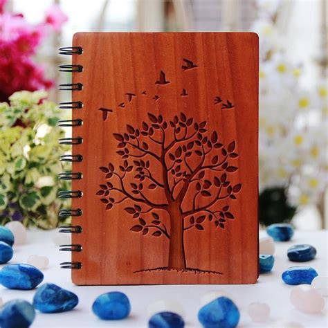 Autumn Tree Notebook Nature Based Design Wood Journals Minimalistic