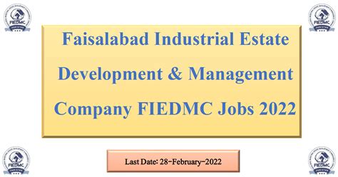 Faisalabad Industrial Estate Development Management Company FIEDMC