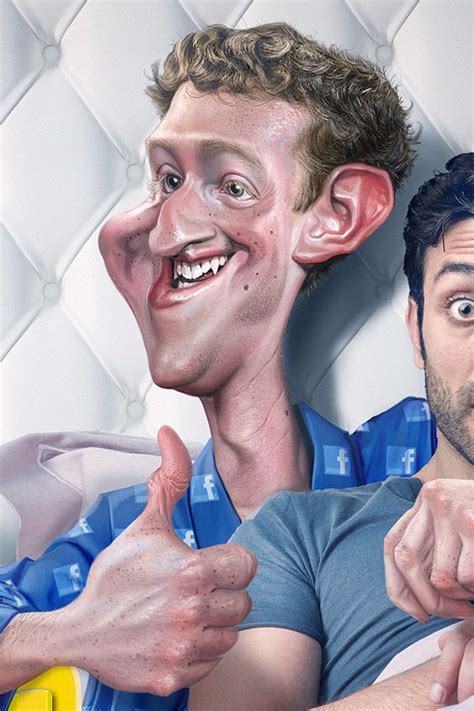 Mark Zuckerberg Celebrity Caricatures Caricature Funny Faces