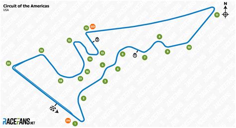 Circuit Of The Americas Track Map 2019 · Racefans