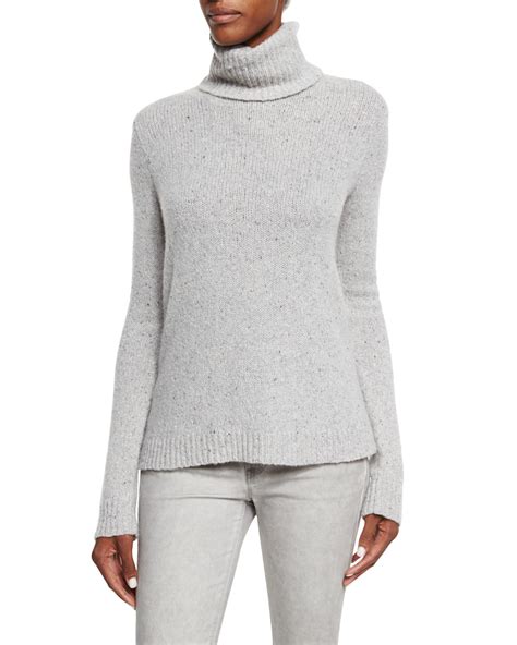 Ralph Lauren Collection Turtleneck Cashmere Sweater Light Gray