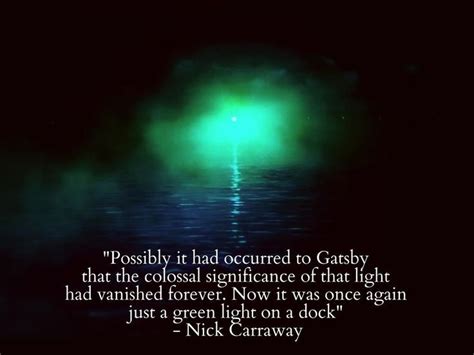 The Green Light Situated At The End Of Daisys East Egg Dock And