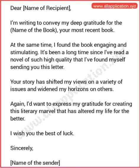 How To Write A Letter To An Author 4 Samples