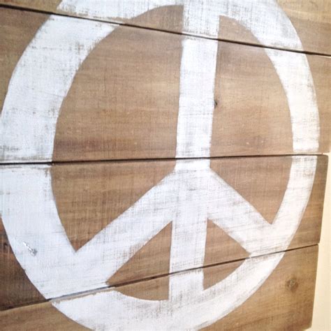 Rustic Peace Sign Etsy
