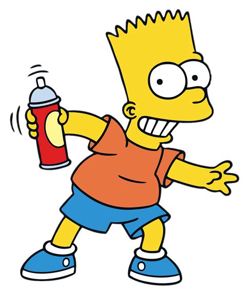 Bart Simpson Tagging Transparent Png Stickpng