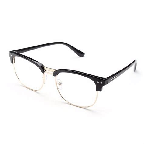 Fashion Men Women Vintage Retro Half Frame Clear Lens Glasses Eyewear Eyeglasses Newchic