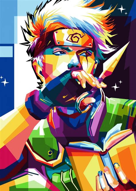 Kakashi Wpap Modern Poster Print By Rizky Dwi Displate In 2020 Pop Art Posters