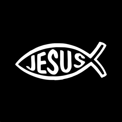 Jesus Fish God Religious Christian Car Truck Window Laptop Vinyl Decal