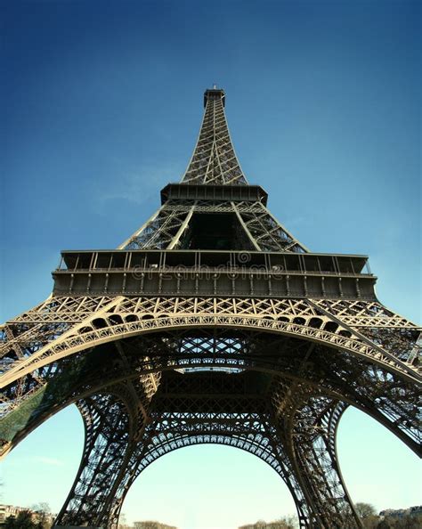 Eiffel Tower With Wide Angle View Hd Pict Stock Image Image Of