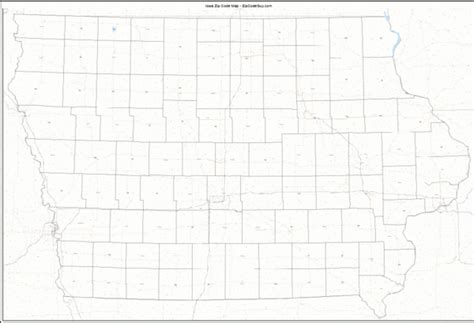 Iowa Zip Code Map Iowa • Mappery