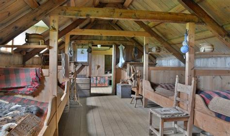Interior of Icelandic turf house. | Turf house, Viking house, Long house