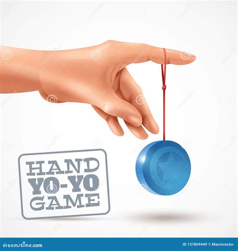 Hand Yoyo Game Background Cartoon Vector 137869449