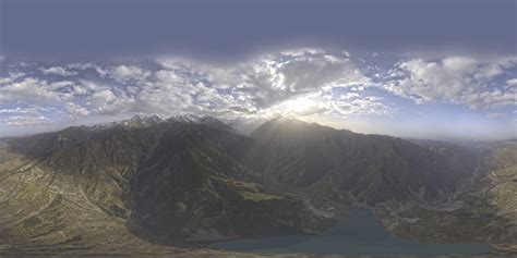Flying High Above The Lake Aerial Survey Hdri Panorama Hdr Image By