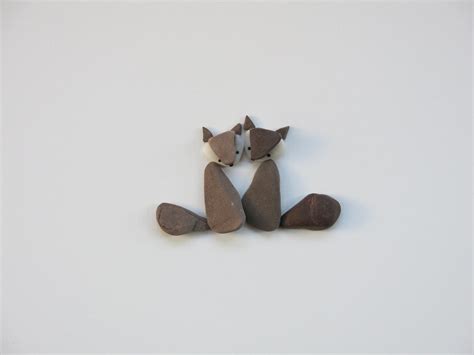 Pebble Art Fox Couple by Maine Artist M. Mcguinness! | Small framed art ...