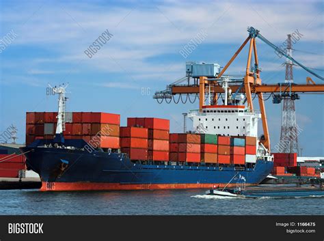 Docked Container Ship Image And Photo Free Trial Bigstock