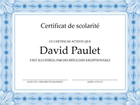 Diplome De Participation Word Modelo De Certificado De Realização