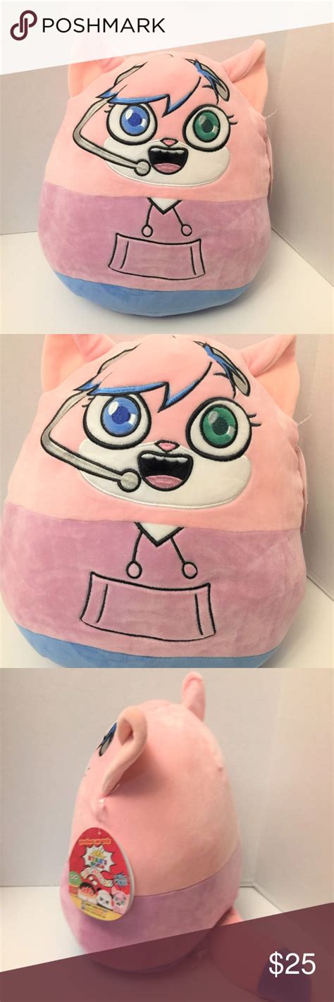 Ryans World 12” Squishmallow Alpha Lexa Cat Cat Plush Pink Purple Fashion Tips