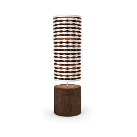 Weave Printed Shade Column Table Lamp Jefdesigns
