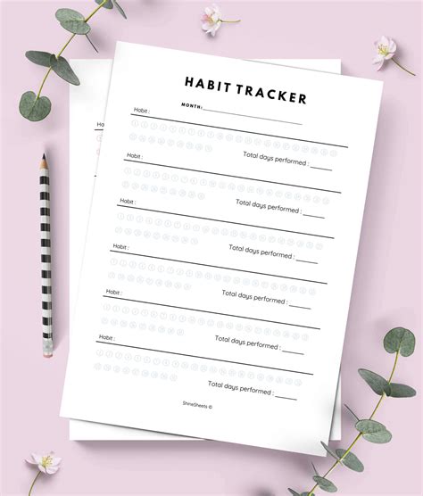 Habit tracker #13 on this list is a printable and customizable monthly habit tracker i created myself. Habit Tracker Printable | ShineSheets