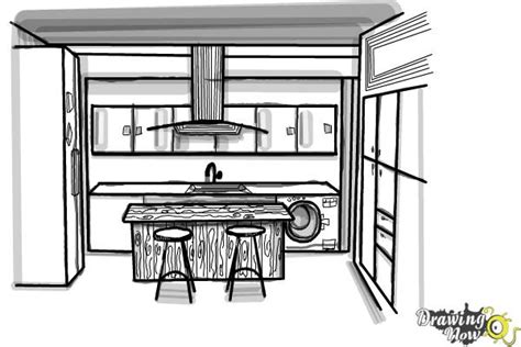 These are perfect for you to decide depending on your level of skill. How to Draw a Kitchen - DrawingNow