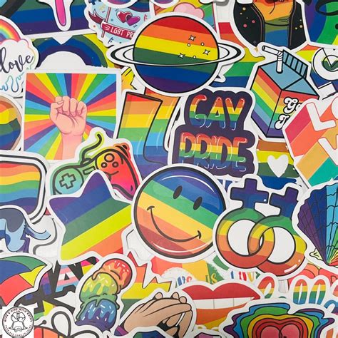 pride stickers lgbtq stickers gay pride random sticker packs 10 20 50 pieces no repeats