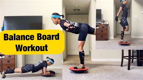 6 Balance Board Exercises 1 Minute Each Set Full Body Workout Youtube