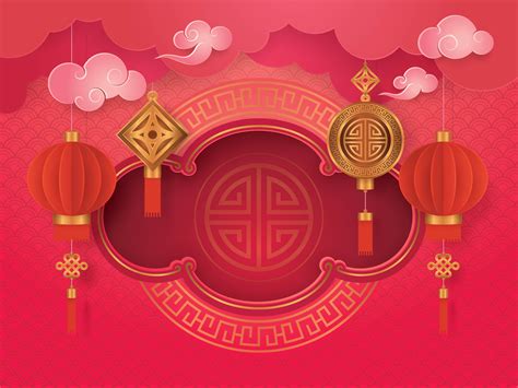 Chinese New Year Greeting Card 673453 Vector Art At Vecteezy
