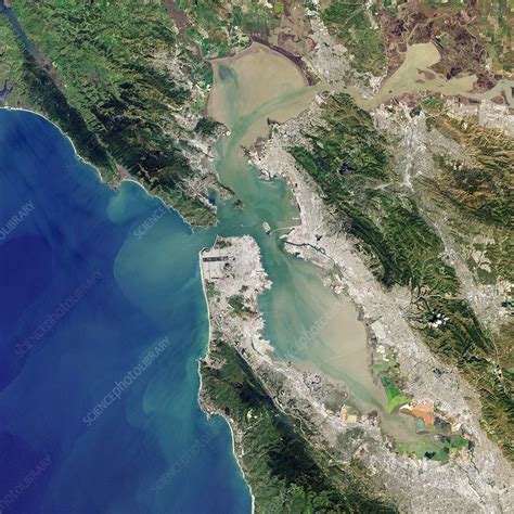 San Francisco Bay Usa Satellite Image Stock Image C0234276