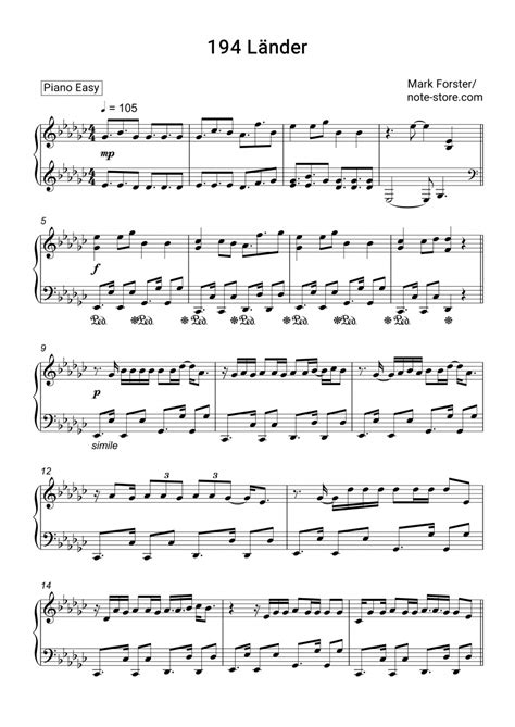 Das letzte stattdessen haut er mit übermorgen einen neuen song raus. Mark Forster - 194 Lander Noten für Piano downloaden für ...