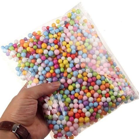 Brand New 1 Pack Styrofoam Polystyrene Filler Foam Beads Colors Wholelsale Assorted Balls Crafts