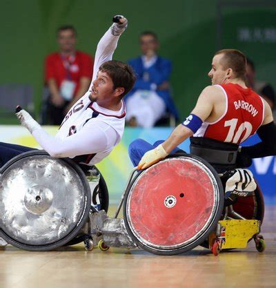 Floorball is a type of floor hockey with five players and a goalkeeper in each team. Paralympic Sport Lowdown: Wheelchair Rugby | Londonist
