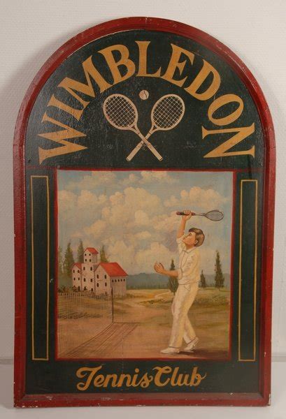 Authentic Wooden Pub Sign Wimbledon Tennis Catawiki