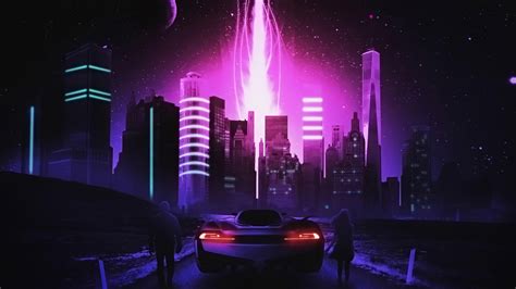 1366x768 Neon Wave City 4k 1366x768 Resolution Hd 4k Wallpapers Images