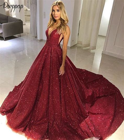 Buy Long Glitter Arabic Style Evening Dresses 2019
