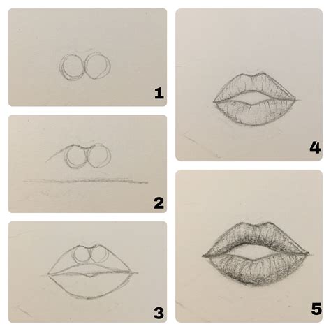 How To Draw Easy And Simple Realistic Lips For Beginners