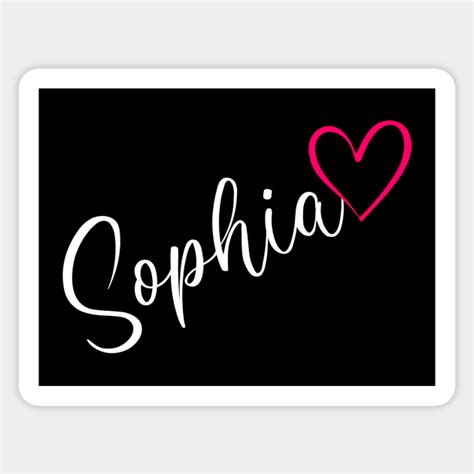 Sophia Name Handwriting Calligraphy Sticker By Sollunadesigns