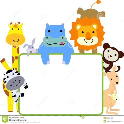 Pin amazing png images that you like. Group Of Animals And Frame Royalty Free Stock Photos ...