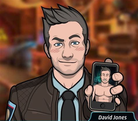 david jones from criminal case holding a phone that is showing to the screen and the phone shows