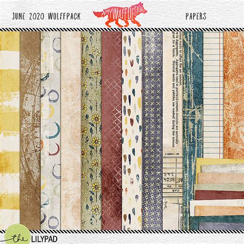 Amy Wolff 2020 June Wolff Pack Papers Digital Scrapbooking