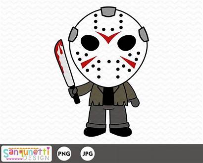 Jason Horror Halloween Clipart 13th Friday Digital