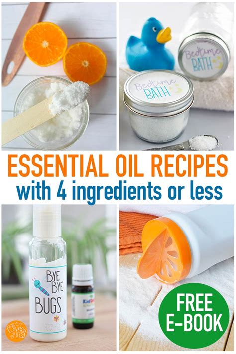 Easy Essential Oil Recipes With 4 Ingredients Or Less Free Ebook