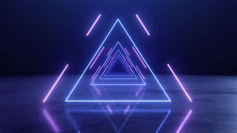 Neon Triangle Stock Motion Graphics Motion Array