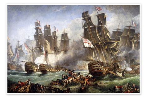 The Battle Of Trafalgar Print By English School Posterlounge