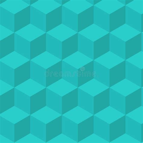 Seamless Pattern Geometric Pattern Of Cubes Abstract Pattern Of Blue