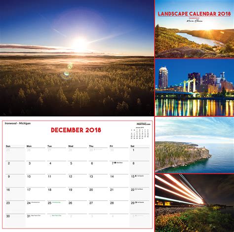 2018 Landscape Photo Calendar Landscape Printing