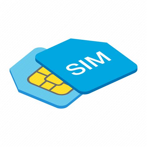 Card Isometric Network Sim Sim Card Telecommunication Telephone