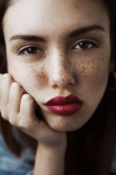 Lips And Freckles Portrait Makeup Inspiration Beauty