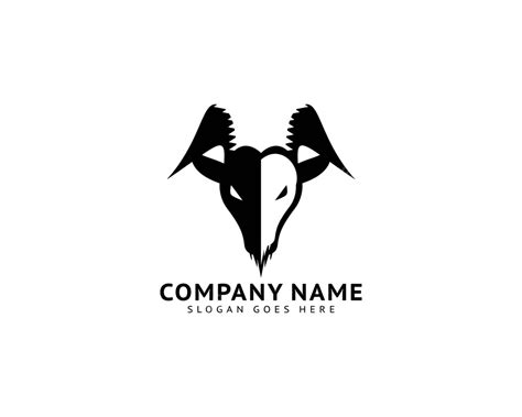 Goat Logo Icon Design Vector Silhouette Mascot Angry Vector Silhouette